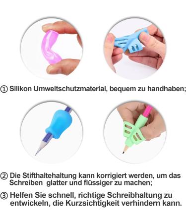 Buy Bozily 12-Piece Ergonomic Pencil Handles - Perfect Pen Holders for Kids & Adults | Improve Handwriting - Buy Online on GoSupps.com