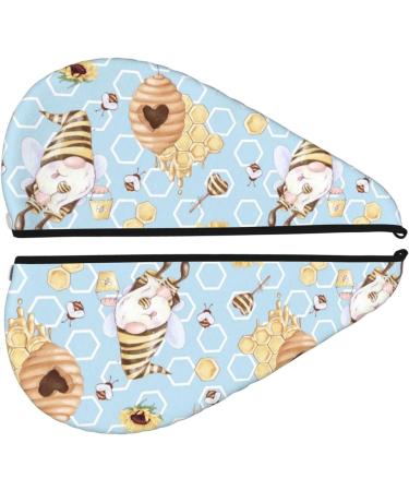 Buy Cute Gnome Bee Microfiber Hair Towel - Soft Super Absorbent Wrap for Women | Quick Dry Coral Velvet Cap for Long & Thick Hair - Buy Online on GoSupps.com