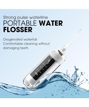 Portable Water Flosser - Rechargeable Oral Irrigator with 6 Modes & 4 Nozzles - Ideal for Gums Teeth Braces - Effective Plaque Remover (White - Buy Online on GoSupps.com
