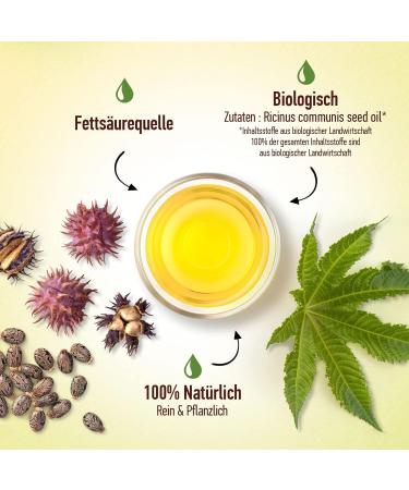 Organic Castor Oil 250 ml - 100% Pure & Cold Pressed for Eyelashes Eyebrows Hair Beard & Nails - Natural Beauty Essential - Buy Online on GoSupps.com