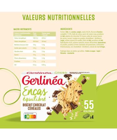 Gerlin a - Chocolate Cereal Biscuits - Balanced Snack - Reduced to Sugar - Palm Oil Free - No Sweetener - Protein Source - 1 - Buy Online on GoSupps.com