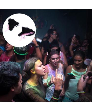 FRCOLOR 1 Pair Cat Ear Barrettes Plush Cat Ear Hair Clips Cute Animal Hair Pins Accessories for Cosplay Costume Party Style 3 As Shown 3 - Buy Online on GoSupps.com