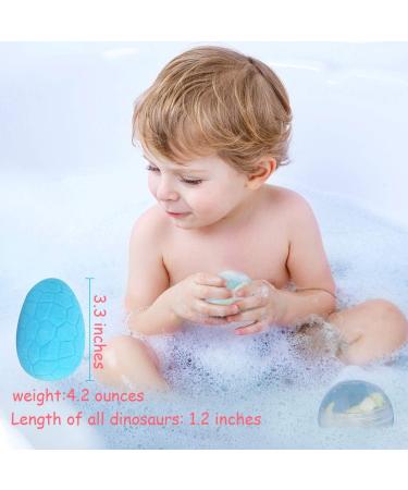 Bath Bombs for Kids with Surprise Inside 6 Pcs Dino Egg Handmade Natural Fizzy Bath Bombs Dinosaur Toys for Girls Boys Christmas Birthday Easter Gift Set (6 * 130g) Dinosaur Toys Inside-6pcs - Buy Online on GoSupps.com
