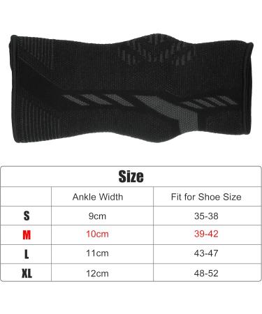 VOCOSTE Ankle Brace Support Sleeve & Wrap for Exercise | Size M Black - International Shipping Available - Buy Online on GoSupps.com