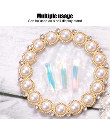 Cosmetic Nail Mixing Palette Color Mixing Nail Art Tips Display Plate Nail Art Display Board Nail Art Palette Drawing Painting Dish Manicure Nail DIY Mixing Holder Tool for Nail(golden foundation) - Buy Online on GoSupps.com