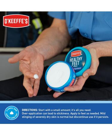 O'Keeffe's Healthy Feet Foot Cream - 6.4 oz Jar, for Extremely Dry & Cracked Feet - Buy Online on GoSupps.com