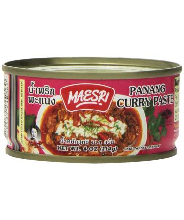 Maesri Thai Panang Curry Paste - 4 Oz (Pack of 4) 4 Ounce (Pack of 4)