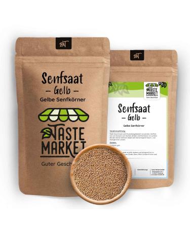 TASTE Guter Geschmack 5 kg Yellow Mustard Seeds | Yellow Mustard Grain | Mustard Seeds | Spices | Yellow Seeds | Made in Germany