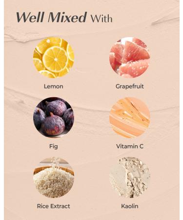 Glam Up Brightening Pink Lemon Clay Mask - Vegan Hypoallergenic Detox Face Mask for Deep Cleansing and Pore Minimization - Organic Clean Beauty Skincare - Buy Online on GoSupps.com