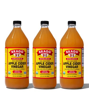 Bragg Organic Raw Apple Cider Vinegar 32 Ounce - 3 Pack by Bragg