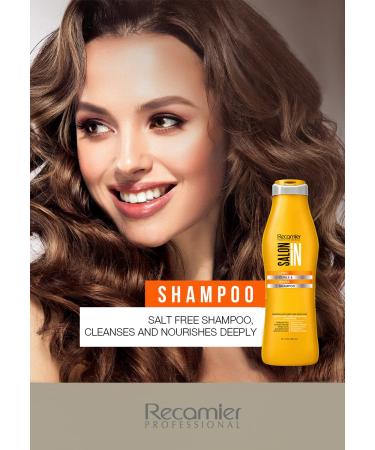 RECAMIER 39658 Hydrating Curl Defining Shampoo with Keratin - Professional Moisturizing Hair Treatment for Women | Champ para Mujer con Keratina Tratamiento para Cabello Rizado - Buy Online on GoSupps.com