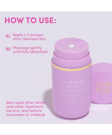 LION POSE PEP TALK Bio-Placenta Barrier Repair Cream for Redness & Dryness Body and Face Moisturizer Ceramide Barrier Repair Moisturizer Infused with Glutathione and Ashwagandha 1.7 fl oz - Buy Online on GoSupps.com