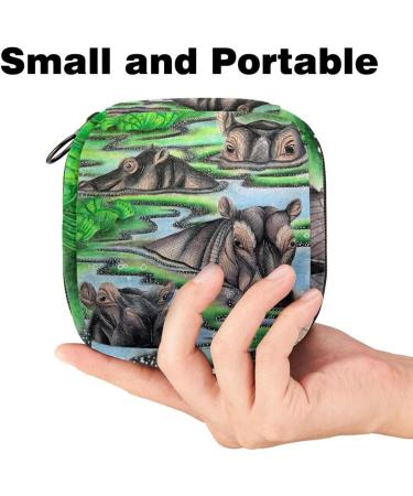 Tropical Animals Rhino Unicorns River Storage Bag | Portable Menstrual Cup Pocket for Teens & Women - Buy Online on GoSupps.com