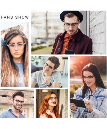 2 Pack Blue Light Blocking Glasses Anti Blue Light Gaming Glasses Retro Fashion Frame Non-Prescription Lens Anti Fatigue Headache Computer Screen Glasses for Women and Men Unisex Round Glasses a1 black Silver + Flower Gold - Buy Online on GoSupps.com