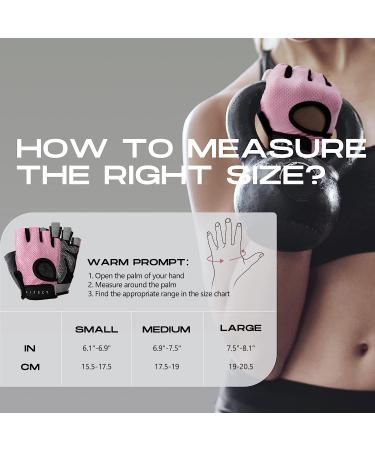 LIFECT Essential Breathable Workout Gloves - Fingerless Gym Gloves for Powerlifting - Pink Small Size - Men and Women - Buy Online on GoSupps.com