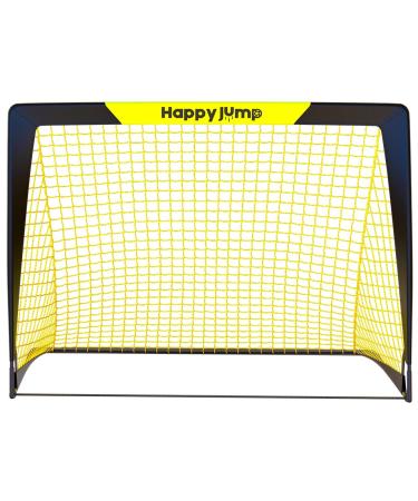 Soccer Goal Pop Up Foldable Soccer Net for Backyard 3x2.2 FT, Black+Yellow