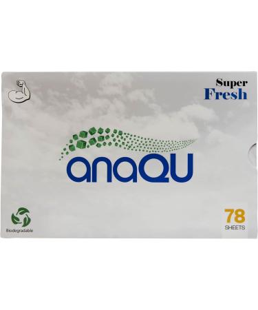 Anaqu Laundry Detergent Sheets | Natural Hypoallergenic & Travel-Friendly | Super Fresh Scent - 78 Sheets - Buy Online on GoSupps.com