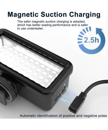 FitStill Underwater Dive Light - 40 LED High Power Video Light 131ft Waterproof - For GoPro, Canon, Nikon, Pentax, Panasonic, Samsung Cameras - Buy Online on GoSupps.com