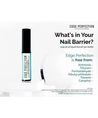 Edge Perfection Original Easy Peel Polish Barrier - 0.25 Fl Oz - Quick-Drying Liquid Latex for Flawless Manicures & Pedicures - Buy Online on GoSupps.com