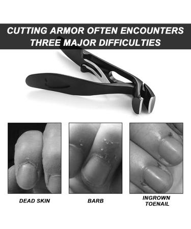 UILYNIU Nail Clippers Angled Head Nail Clippers for Thick Nails Toe Nail Clippers Large Wide Jaw Nail Clipper Ergonomic Toenail Clipper Long Handled Toenail Clipper for Men and Women (Black) - Buy Online on GoSupps.com