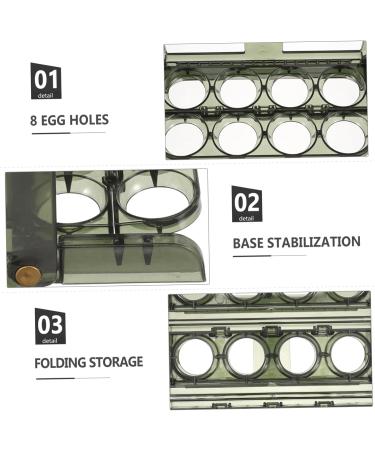 OSALADI Egg Carton Plastic Trays Dispenser Refrigerators Fridge Plastic Eggs Egg Tray Multifunction Roller As Shown2 25X20CM - Buy Online on GoSupps.com