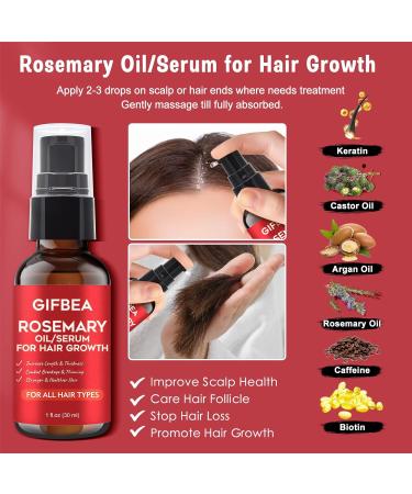 Rosemary Hair Growth Serum with Hair Vinegar Rinse - Scalp Treatment for Balance, Moisture, and Growth - Buy Online on GoSupps.com