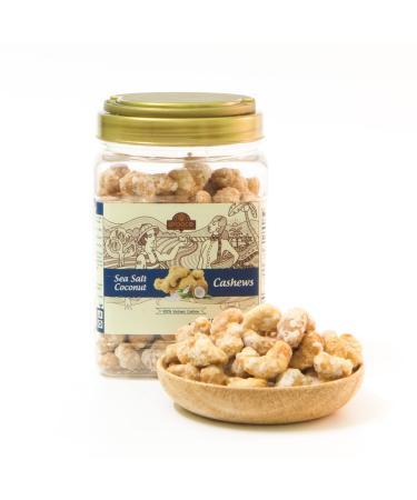 LAFOOCO Sea Salt Coconut Cashews, Premium Cashews, Lightly Sea Salted, Coconut flakes, Rich in Nutrients, Protein, Great Gift for Family, Friend on Celebration, Holiday and more ( 14.1 oz)