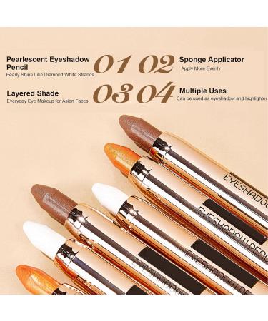 Highlighter Eye Shadow Stick | Waterproof Long Lasting Eyeshadow Stick for Women Girls 2 in 1 - Eyeshadow Stick Gives You Up to 12 Hours of Smudge-Proof Eyeshadow Makeup Sugar Orange Aezon 02#sugar Tachibana - Buy Online on GoSupps.com