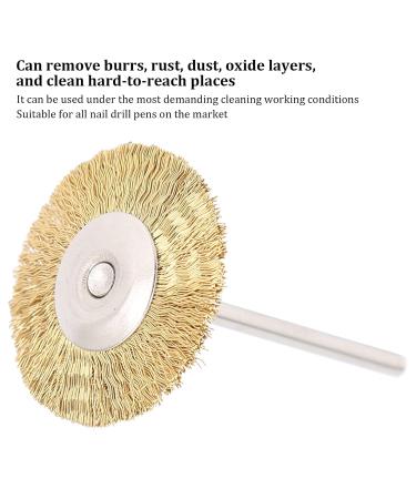 Premium T-Shaped Nail Drill Cleaning Brush - Brass Wire Head for Effective Manicure Tool | International Shipping - Buy Online on GoSupps.com