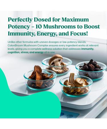 ColonBroom GLP-1 Weight Management Supplement for Women & Men (60 Capsules) & Mushroom Complex Powerful Mushroom Blend (60 Capsules) - Supports Gut Health Metabolic Wellness & Appetite Regulation - Buy Online on GoSupps.com