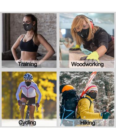 UTOTEBAG Breathable Face Mask with Valves for Men and Women - Black | Ideal for Workout, Exercise, and Gym Training - Buy Online on GoSupps.com