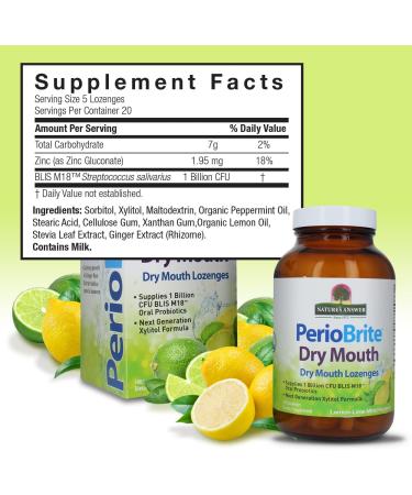 Nature's Answer Periobrite Dry Mouth Lozenges, 100 Count - Buy Online on GoSupps.com