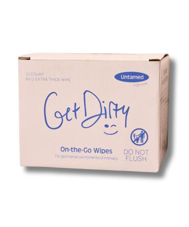Wipes For Men - Easy Discreet Effective Intimate Wipes Full Body Wipes for Men Down There Wipes Untamed 1 Count (Pack of 12)