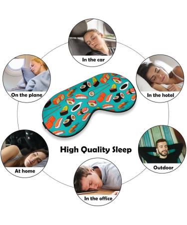 Buy Japanese Sushi Sleep Mask for Women | Adjustable Eye Shades Cover with Elastic Strap - Perfect for Travel & Relaxation - Buy Online on GoSupps.com