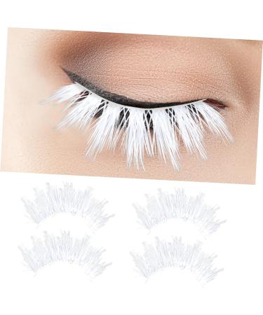 LALAFINA 3 Pairs White Eyelashes Lash Spolies Fluffy Fake Eyelashes White False Eyelashes White Faux Eyelashes Blue for Eyes Cosplay Hallow Cross Imitation 3d Upper Eyelashes - Buy Online on GoSupps.com