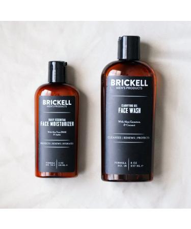 Brickell Men's Daily Essential Face Care Routine - Gel Facial Cleanser & Moisturizer Set | Natural & Organic Men's Skincare Gift - Buy Online on GoSupps.com