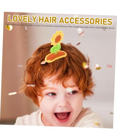FRCOLOR Flower Clips for Women Decorative Hair Pin Sunflower Hair Clip Aesthetic Hair Accessories Boho Hair Accessories Hair Clips Cute Hair Clip Handmade Accessories Yarn Iron Child - Buy Online on GoSupps.com