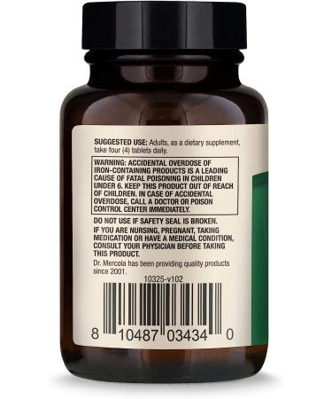 Dr. Mercola Organic Spirulina 2000mg - 30 Servings (120 Tablets) | USDA Organic, Gluten Free | Immune & Inflammatory Support - Buy Online on GoSupps.com