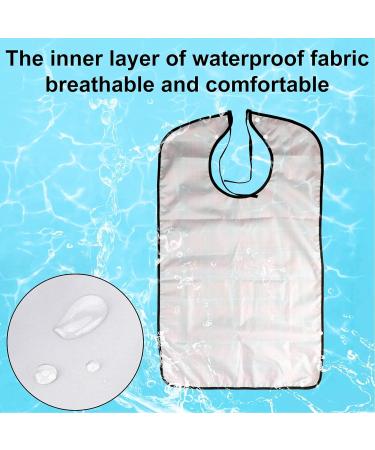 AIEX Waterproof Adult Bibs - Floral Print, Red Checkered - Washable & Reusable - Buy Online on GoSupps.com