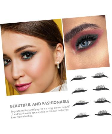 Housoutil 8 Pairs Glitter Eyeliner Stickers Eye Makeup Sticker Eyeliner Decal Strips Cosmetic Applique Strip 1 count (Pack of 1) As Shown - Buy Online on GoSupps.com