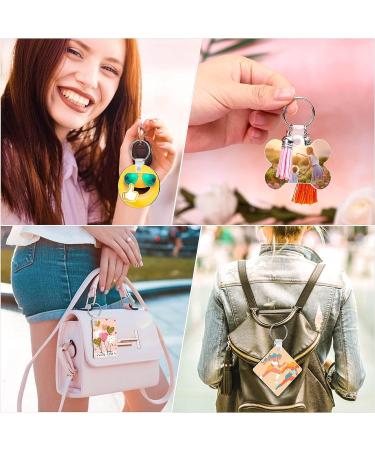 120Pcs Sublimation Keychain Blanks Bulk with Keyrings | DIY MDF Blanks | Double-Sided Printed Heat Transfer | 4 Shape Sublimation Blank Keychain - Buy Online on GoSupps.com