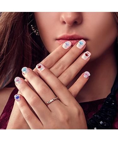 Molain 48pc Nail Art Planet Crystal Charms - 3D Saturn Shape Decoration Kit for DIY Acrylic Nails - 12 Colors - Ideal for Women and Girls - Buy Online on GoSupps.com