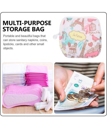 Menstrual Pad Bag | Period Bag and Sanitary Napkin Storage Organizer | Tower and Bird Design - Buy Online on GoSupps.com