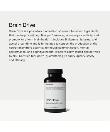 Momentous Brain Drive Nootropic Supplement - Brain Supplement for Memory & Focus Support - NSF Certified for Sport - GMO- & Gluten-Free - 30 Servings - Buy Online on GoSupps.com