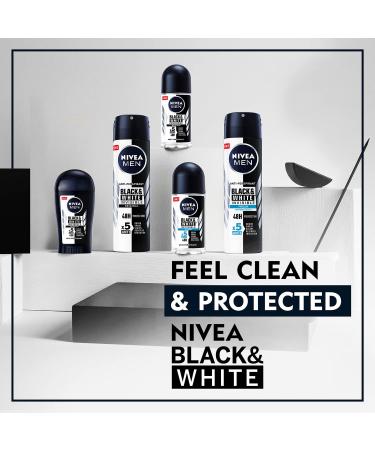 Nivea Men Invisible For Black And White Power Roll On 50ml - Anti-Perspirant Long-Lasting Protection International Shipping Available - Buy Online on GoSupps.com