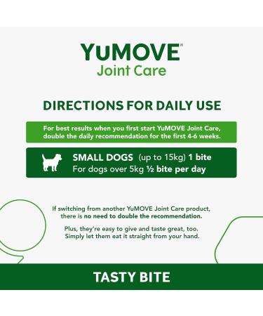 YuMOVE ONE-A-DAY Chews for Small Dogs | Joint Supplement with Glucosamine, Chondroitin & Green Lipped Mussel | 30 Chews - 1 Month Supply - Buy Online on GoSupps.com