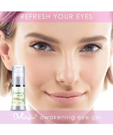 Deluvia Daily Under Eye Gel - Reduce Puffiness Wrinkles Fine Lines - Organic Aloe Vitamin E Hyaluronic Acid - Firming Moisturizer - Buy Online on GoSupps.com