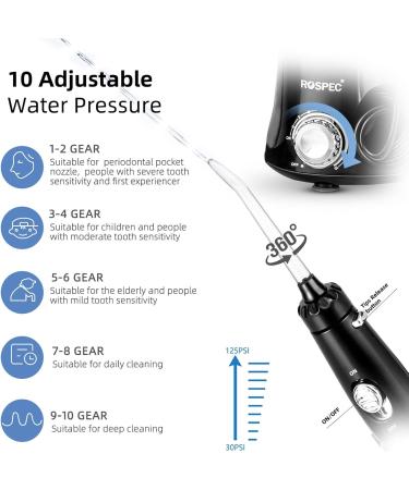 Water Flosser for Teeth - 600ML Professional Dental Flosser with 10 Modes & Nozzles | Electric Oral Care for Health & Whitening - Buy Now - Buy Online on GoSupps.com