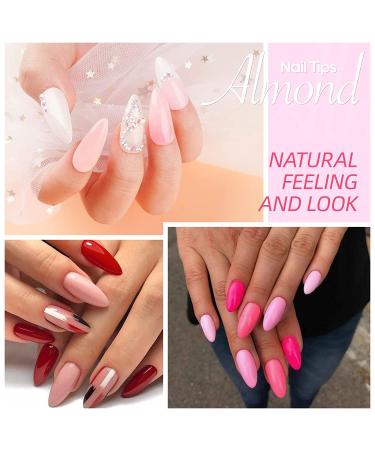 Gellen Nail Tips And Glue Gel Kit - 504Pcs Almond Clear Fake Nails, UV LED Nail Lamp, 3 In 1 Nail Glue - DIY Nail Extension Starter Kit for Women - Buy Online on GoSupps.com