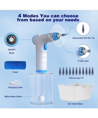 Electric Ear Wax Removal Kit - 4 Pressure Settings, 360 Irrigation, Unique Observation Design - Buy Online on GoSupps.com